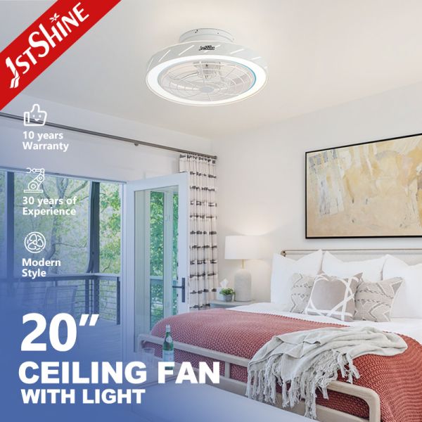 3 Color LED Light Low Profile Fancy Design ABS Blades Indoor Ceiling Fan with