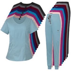 Breathable Custom Logo Strech Solid Color Hospital Surgical Scrubs