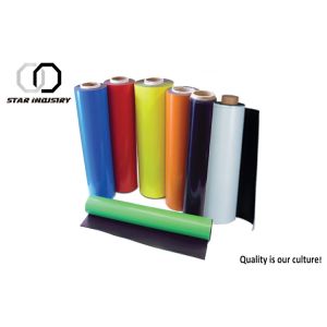 Strong Colored Fexible Magnetic Roll , Flexible Magnetic Sheet Roll 0.05mm