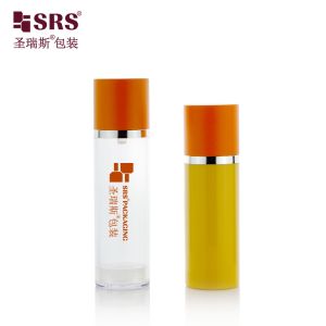 A0215 Snap On Style Plastic Round Facial Serum Bottle AS Vacuum Bottle Empty