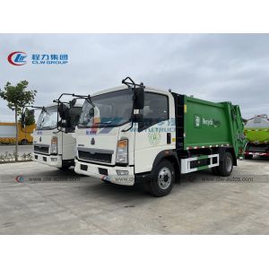 Howo LHD 6m3 Hydraulic Compression Garbage Truck