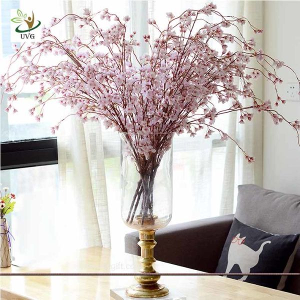 UVG CHR147 Unique wedding favors branch centerpieces in pink artificial cherry flowers for tables