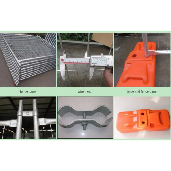 Metal Steel Welding 1.5m Movable Temporary Fence Hot Dip Galvanized Portable Panels