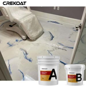 Urethane Topcoat White Metallic Epoxy Floor coating Seamless Hygienic