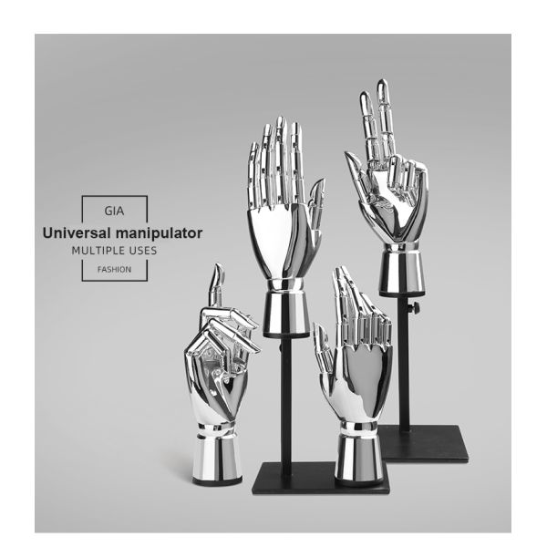 Glossy plastic mannequin hand female decorative hand model for jewelry accessories display