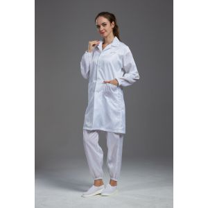 Anti Static ESD reusable Labcoat muticolor with conductive fiber suitable for