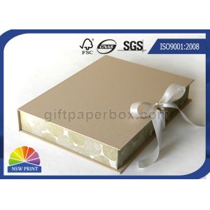 Customized Design Ribbon Closure Cardboard Gift Box 4C Printing