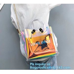 Promotional fashion soft pvc tote beach bag pvc handbag, handbag min min handbag