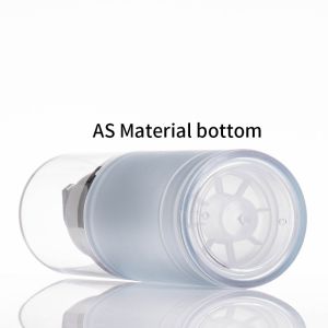 Round Transparent Vacuum Pump Bottle Cosmetic 30ml 50ml 90ml