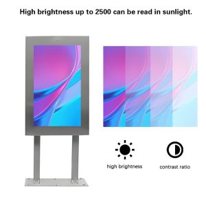 Hot Sale 43 Inch IP65 Stainless Steel Floor Standing Digital Signage - 2000 Nits