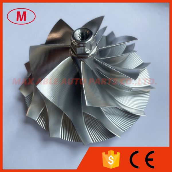 PTE76 76.44/102.40mm 7+7 blades point milling turbocharger milling/aluminum 2618/billet compressor wheel for PTE7685 Sportman CEA GEN2, PTE7675