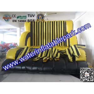 Velcro Wall Inflatable Sport Games , Children Inflatable Sticky Wall