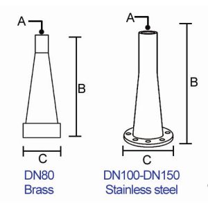 Stainless Steel Or Brass Chrome Supper Hign Fountain Jet Nozzle Water Fountain