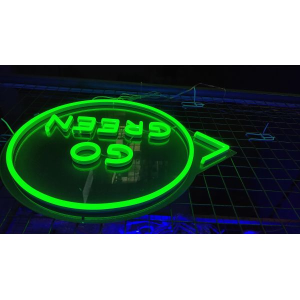 Custom go green neon sign USA lighting logo led neon letter