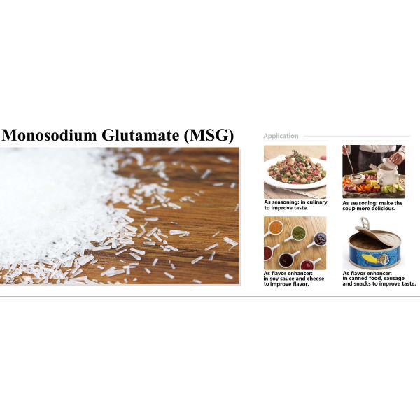 Monosodium Glutamate 99% Purity (MSG) E621 CAS No.: 142-47-2 Seasoning, Natural Flavour Enhancer, Multiple Mesh Size