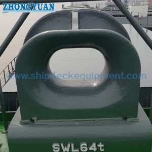 DIN 81915 Form A Casting Steel Bulwark Mounted Mooring Chock Ship Towing
