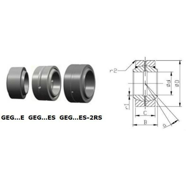 Rod End Spherical Plain Bearing GE110ES GE110ES-2RS / SIZE 110-160-70-55mm