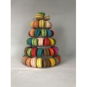 Stackable Plastic Macaron Packaging Christmas Tree 6 Tier Macaron Stand