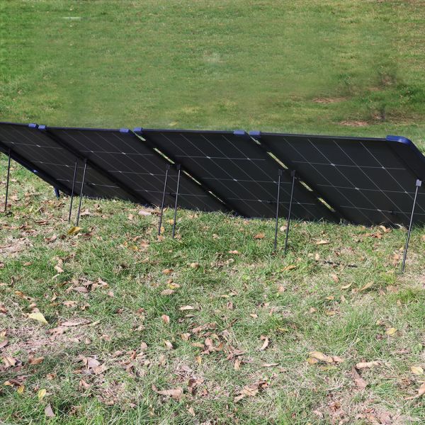 280W Power Black Foldable Solar Panels For Portable Camping And Outdoor Power Supply