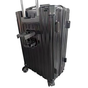 Lightweight Multi-Functional PC Carry-On Luggage with Cup Holder and Hanger Lining 210D Polyester