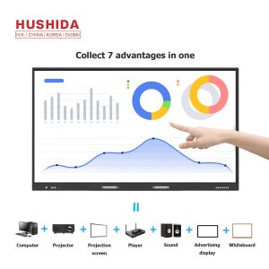 Quality Indoor Touch Screen Interactive Whiteboard 50 Inch 1920 X 1080 FHD Windows OS for sale