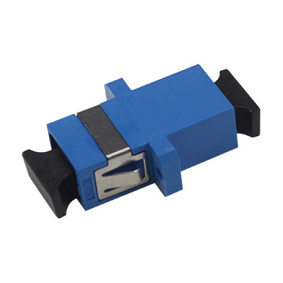 Buy SC UPC SX Fiber Optic Adapter / Coupler With Flange at wholesale prices
