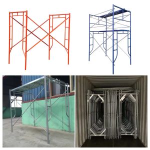 American 1700mm 1219 Painted Galvanized Steel Ladder Frame Scaffolding Frame