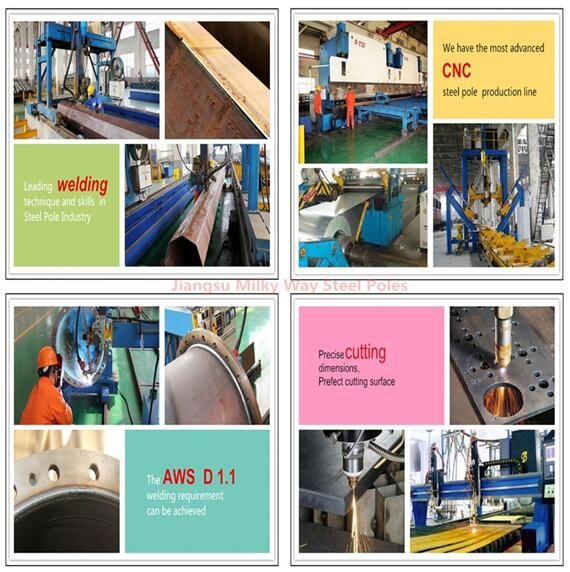 Polygonal 11.8m 1600 Dan Electrical Power Pole For Transmission Line Project