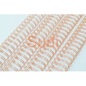 Electroplated Rose Gold 1/2" Twin Loop Binding Wire