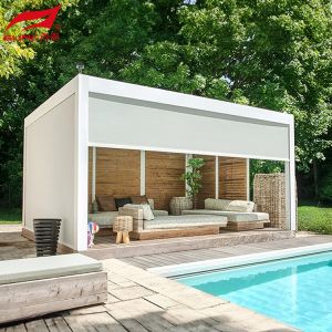 China Smart Outdoor Aluminium Pergola With Waterproof Windproof Design on sale