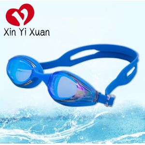 Dark Blue Personalized UV Protection Swimming Goggles Antifog Male Swimming