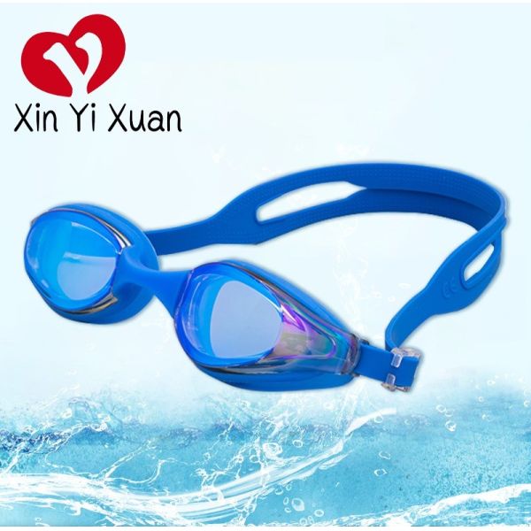 Dark Blue Personalized UV Protection Swimming Goggles Antifog Male Swimming