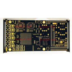 6 Layer HDI PCB Board FR4 High Tg Material Black Solder Mask 4 Mil Min Hole
