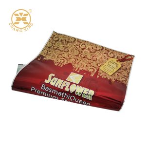 Custom Printed Resealable 1kg 2kg 5kg Rice Packaging Bag Plastic Handle Rice Bag