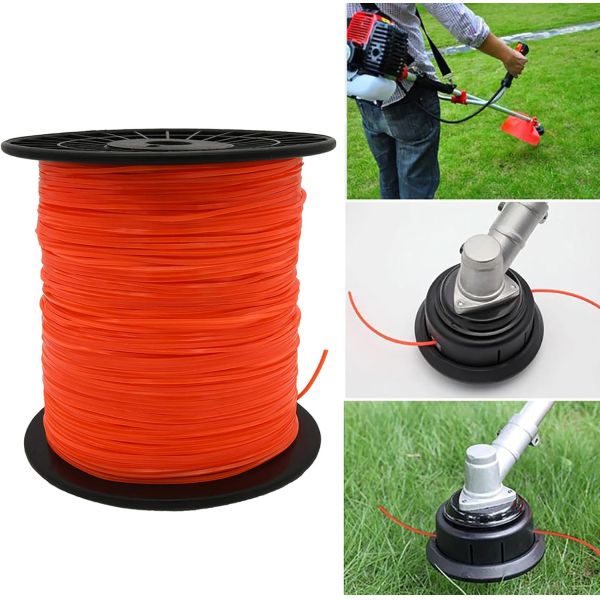 Professional Grade 2.4mm Diameter 100% Nylon Grass Trimmer Line with 3.3m Length for Efficient Weeding