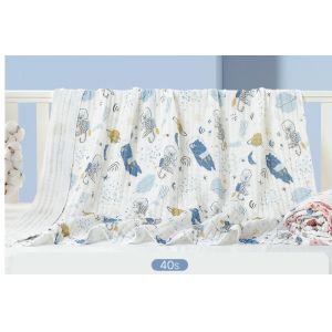 Antibacterial 32S Printed Gauze Fabric 100% Bamboo Swaddle Blanket