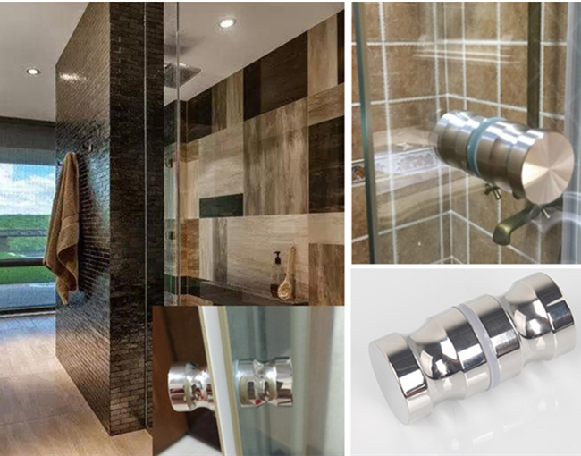 WL Hardware back to back Shower Door Knob for Frameless Heavy Glass Shower Doors in Polished Chrome Finish WL-3011