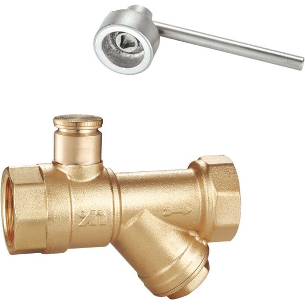 Buy 1303 Triangle Patterned Magnetic Lockable Water Meter Valve with Lead-Sealable Anti-dust Cover & Built-in S.S. Strainer at wholesale prices