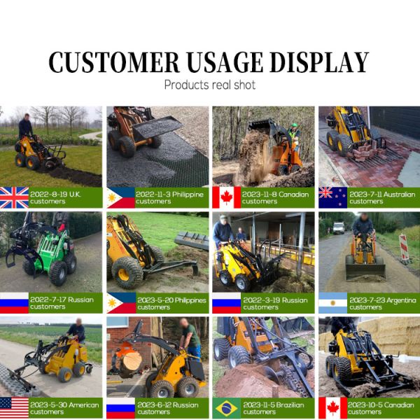 Skid Steer Wheel Loader Professional Manufacture Compact Skid Steer Earth Auger Drive Attachment