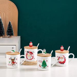 Creative Cartoon Ceramic Coffee Cups Mug For Christmas Festival