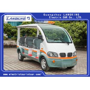 City Street 8 Seats Electric Patrol Car Fiber Glass Body Seats Material With Curtain
