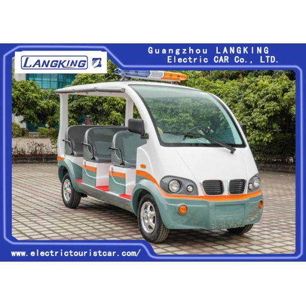 Buy City Street 8 Seats Electric Patrol Car Fiber Glass Body Seats Material With Curtain at wholesale prices