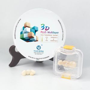 3D Plus Multilayer 43% -57% 6 Layers 3D Zirconia Dental Block Disc CAD CAM 95mm
