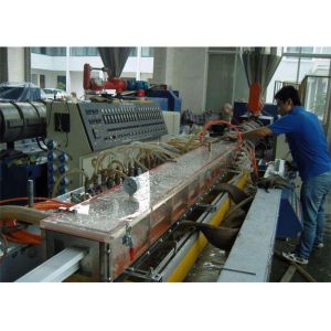 Double Screw Plastic Profile Extrusion Line / Wpc Profile Extrusion Machine