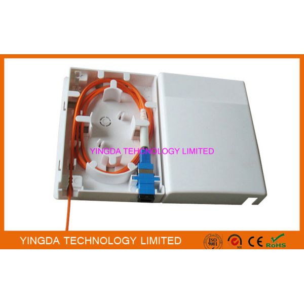 Buy 1 Port FTTH Box indoor Wall Mounting Resident Fiber Optical Distribution Box Faceplate at wholesale prices