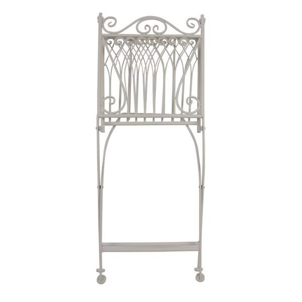 Transparent Outdoor Garden Bistro Cafe Vintage Square Metal Wrought Iron Folding Dining Chairs