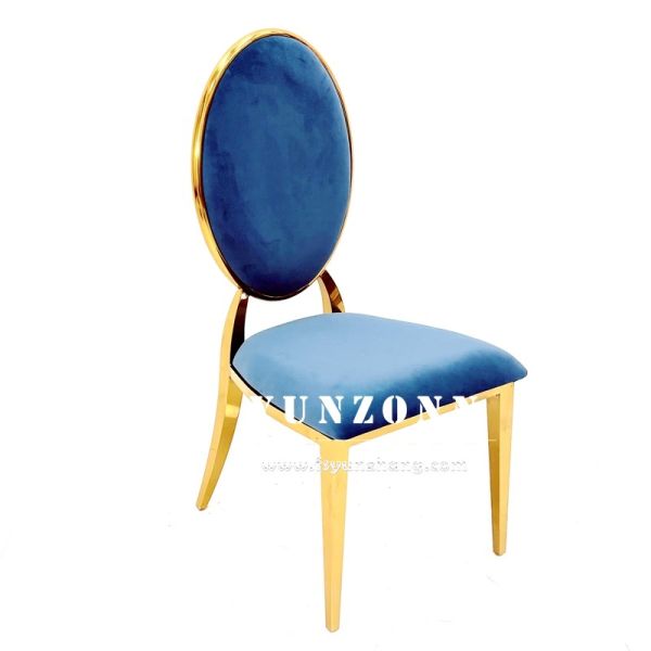Modern Dining Furniture Stacking Design Hotel Living Room Chair Gold Metal Stainless Steel Banquet Wedding Chairs for Event Party Hall