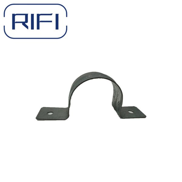 RIFI-Electrical EMT Conduit Fittings 2 Hole Pipe Strap Galvanized Metal Silver THS-050S-400S 2"