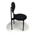 Powder Metal Leg 16KGS 850mm Oval Back Dining Chair