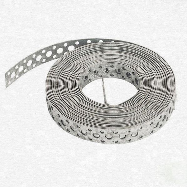 Custom Dimensions Galvanized Steel Plumber's Tape with Machined Perforated Straps